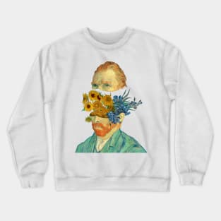 Van Gogh surreal Head, History Painting, Sunflowers Art, Irises Art, Crewneck Sweatshirt